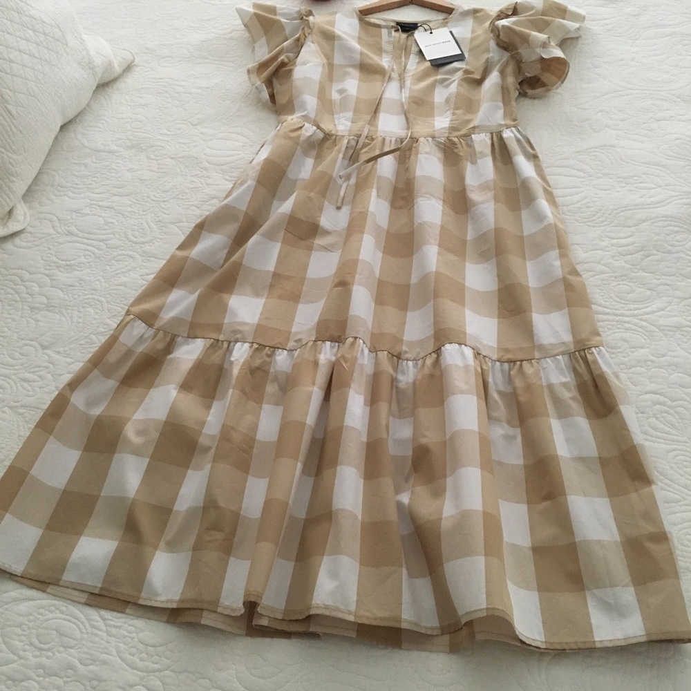 WHO WHAT WEAR HAMPTON PLAID DRESS